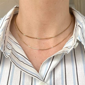 Venezia Silber Halskette aus vergoldetem Sterlingsilber (Verschiedene Größen und Längen)